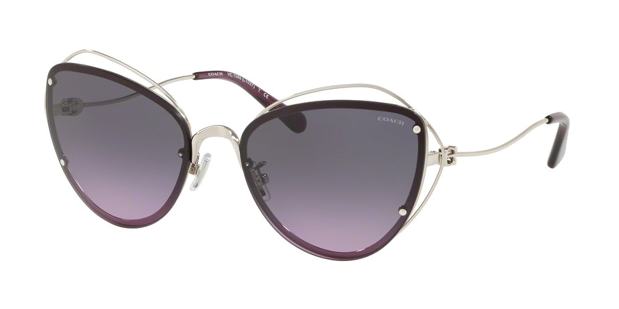 Coach L1037 HC7086 Cat Eye Sunglasses  900190-SILVER 60-18-140 - Color Map silver