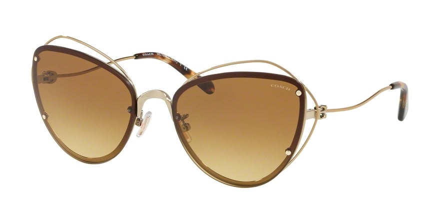 Coach L1037 HC7086 Cat Eye Sunglasses  90052L-LIGHT GOLD 60-18-140 - Color Map gold