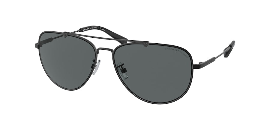 Coach L1053 HC7087 Pilot Sunglasses  900381-MATTE BLACK 59-14-140 - Color Map black