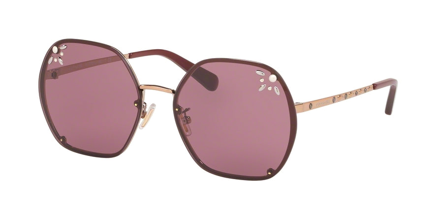 Coach L1090 HC7095H Irregular Sunglasses  93316G-SHINY ROSE GOLD 57-17-140 - Color Map gold