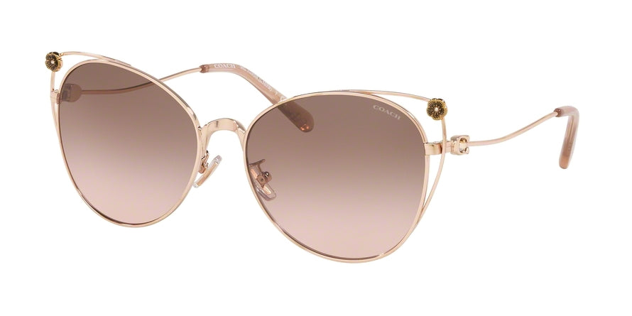 Coach L1079 HC7096B Cat Eye Sunglasses  933111-SHINY ROSE GOLD 58-16-140 - Color Map gold