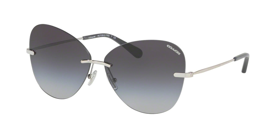 Coach L1102 HC7104 Butterfly Sunglasses  90018G-SILVER 59-11-140 - Color Map silver