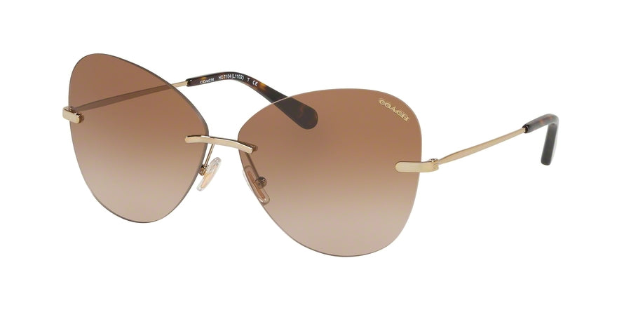 Coach L1102 HC7104 Butterfly Sunglasses  900513-LIGHT GOLD 59-11-140 - Color Map gold