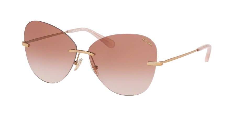 Coach L1102 HC7104 Butterfly Sunglasses  933113-ROSE GOLD 59-11-140 - Color Map gold