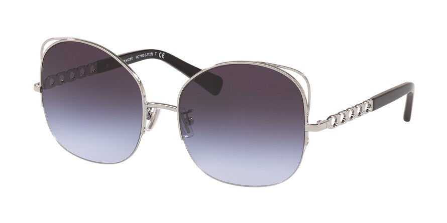 Coach L1127 HC7113 Butterfly Sunglasses  90014Q-SILVER 57-18-140 - Color Map silver