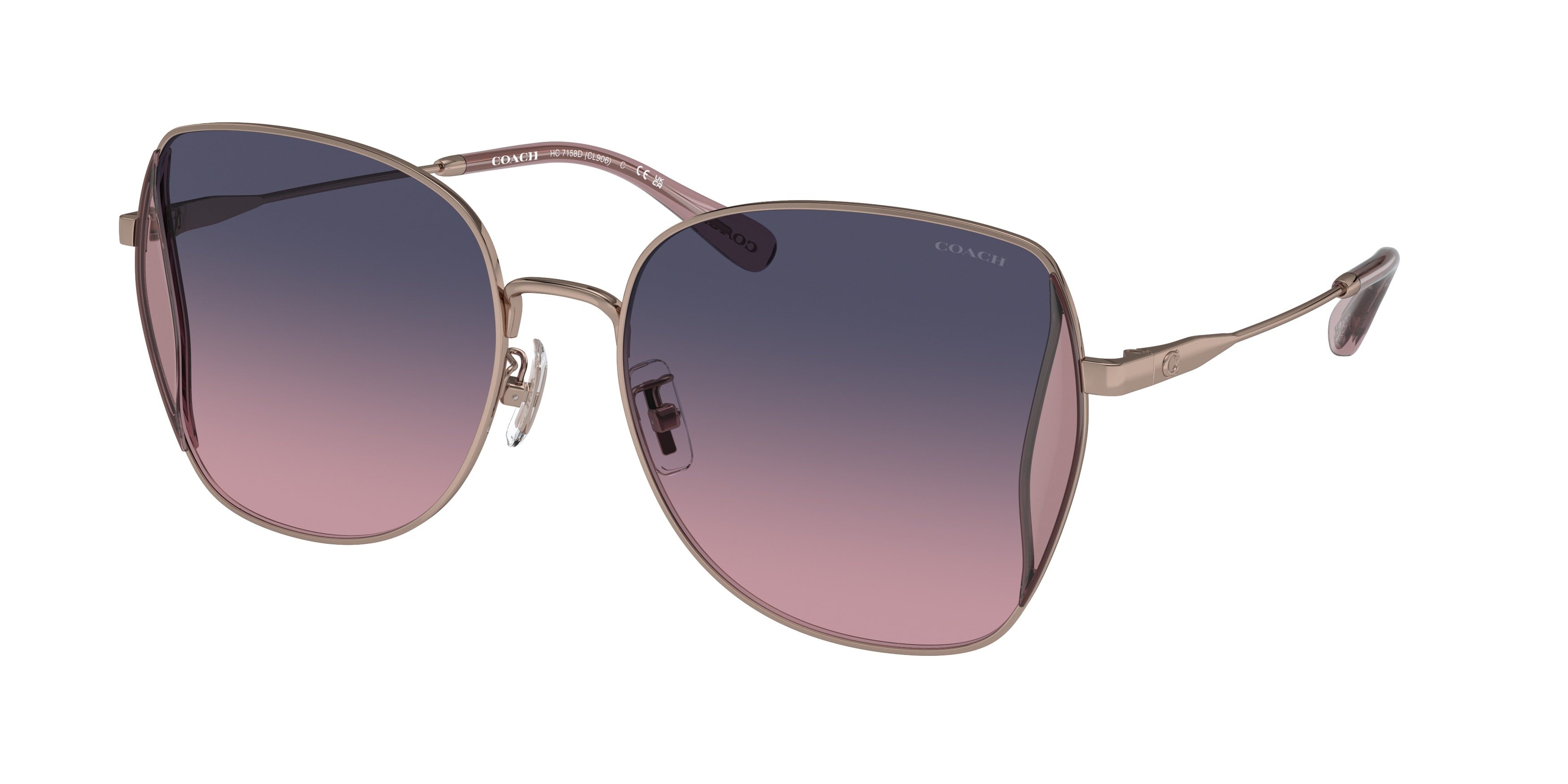 Coach CL906 HC7158D Butterfly Sunglasses  9331I6-Shiny Rose Gold 58-150-18 - Color Map Gold
