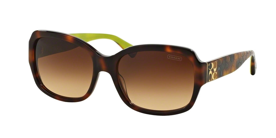 Coach L001 EMMA HC8001 Square Sunglasses  505213-TORTOISE 57-17-135 - Color Map havana