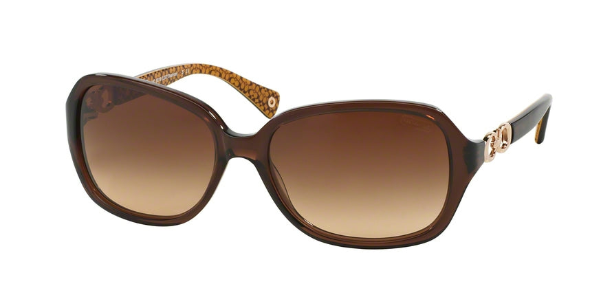 Coach BEATRICE HC8019 Rectangle Sunglasses  503513-BROWN 58-16-135 - Color Map brown