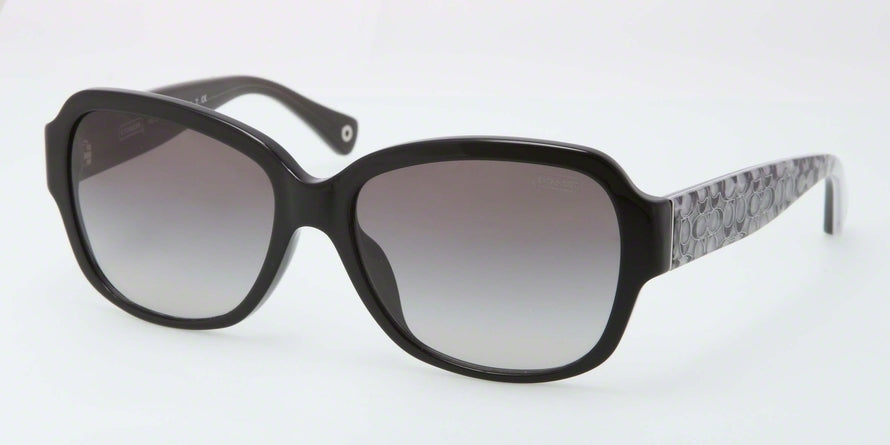 Coach L518 PAMELA HC8036F Square Sunglasses  500211-BLACK 56-16-135 - Color Map black