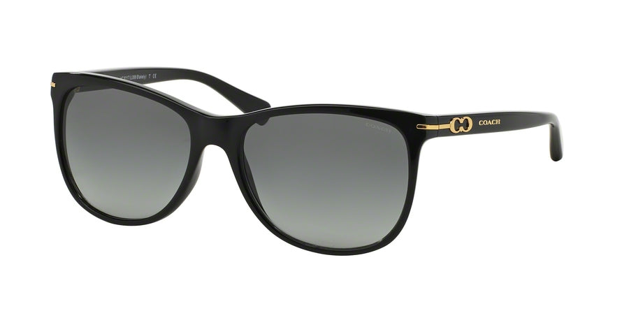 Coach L588 BLAKELY HC8117F Square Sunglasses  500211-BLACK 55-16-135 - Color Map black