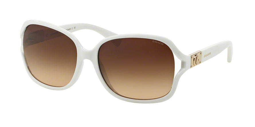 Coach HC8121 Square Sunglasses  519913-WHITE 59-16-135 - Color Map white