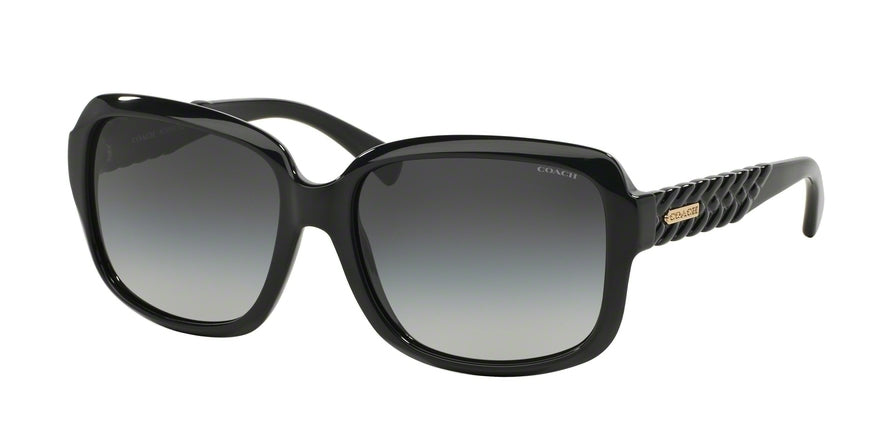 Coach HC8141 Square Sunglasses  500211-BLACK 57-16-135 - Color Map black