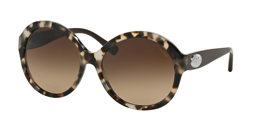 Coach HC8149 Round Sunglasses  532513-SNOW LEOPARD TORTOISE/DK BROWN 58-17-140 - Color Map havana