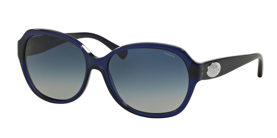 Coach L133 HC8150 Square Sunglasses  51104L-NAVY 59-16-140 - Color Map blue