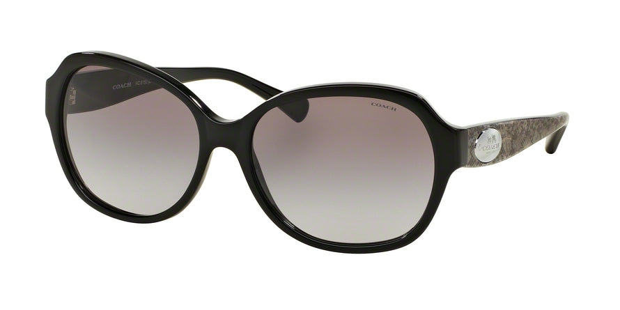 Coach L133 HC8150 Square Sunglasses  534611-BLACK/WHIP SNAKE FOG 59-16-140 - Color Map black