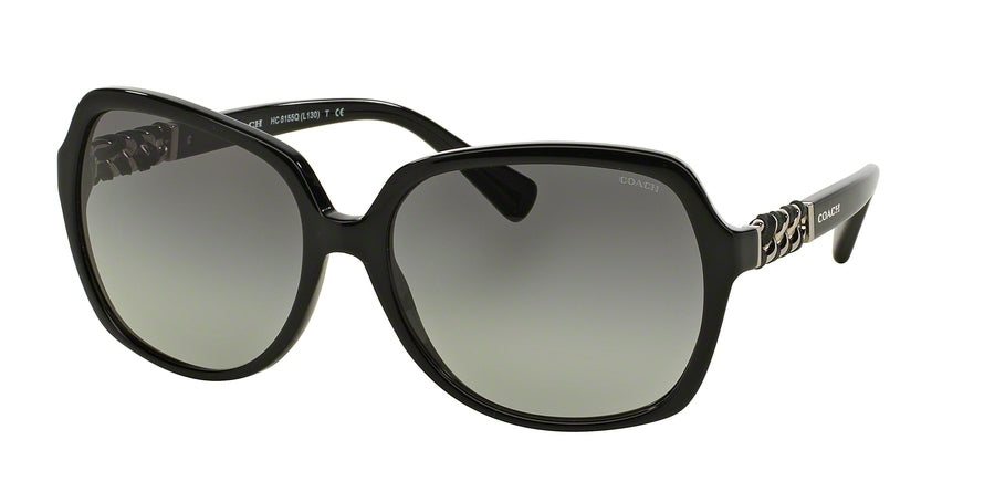 Coach HC8155QF Square Sunglasses  500211-BLACK 59-16-140 - Color Map black