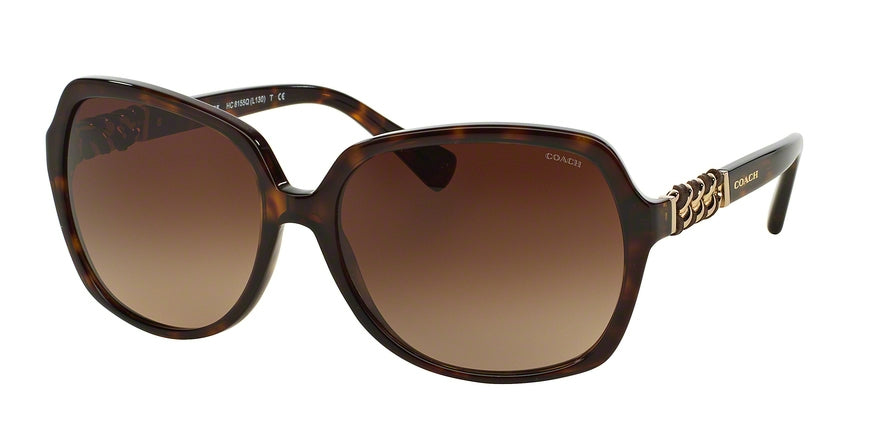 Coach HC8155Q Square Sunglasses  512013-DARK TORTOISE 59-16-140 - Color Map havana