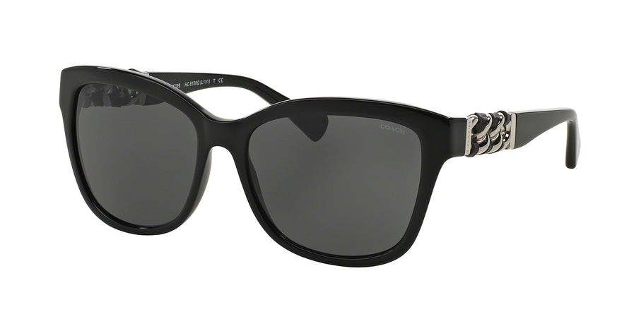 Coach HC8156QF Square Sunglasses  500211-BLACK 56-16-135 - Color Map black