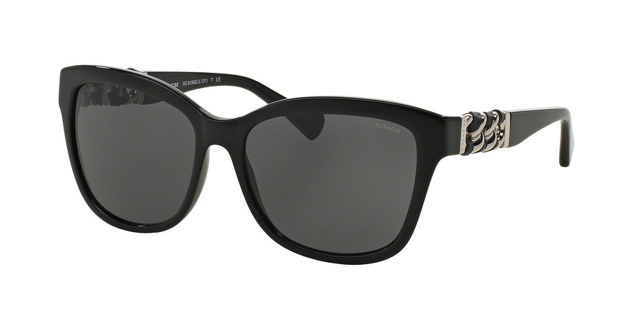 Coach L131 HC8156Q Square Sunglasses  500211-BLACK 56-16-135 - Color Map black