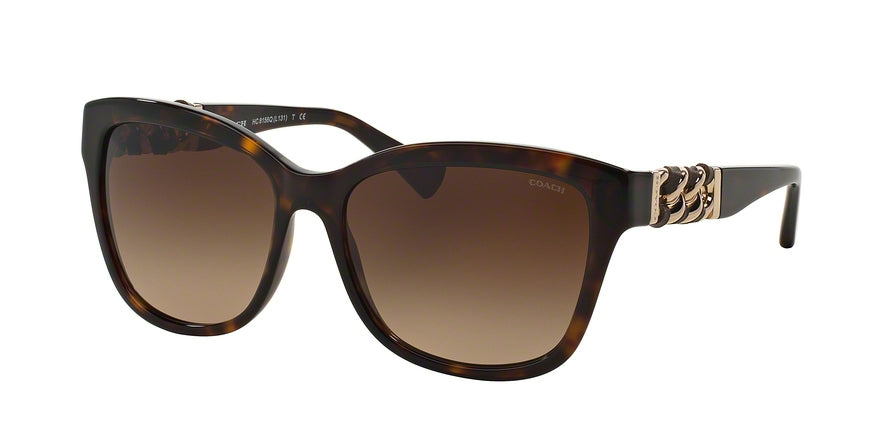Coach L131 HC8156Q Square Sunglasses  512013-DARK TORTOISE 56-16-135 - Color Map havana