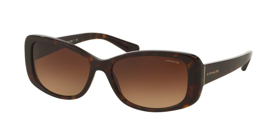 Coach HC8168F Rectangle Sunglasses  512013-DARK TORTOISE 56-16-135 - Color Map tortoise