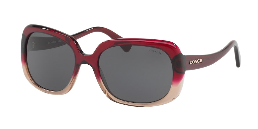 Coach L1592 HC8178F Rectangle Sunglasses  548487-RED SAND GRADIENT 57-17-140 - Color Map red