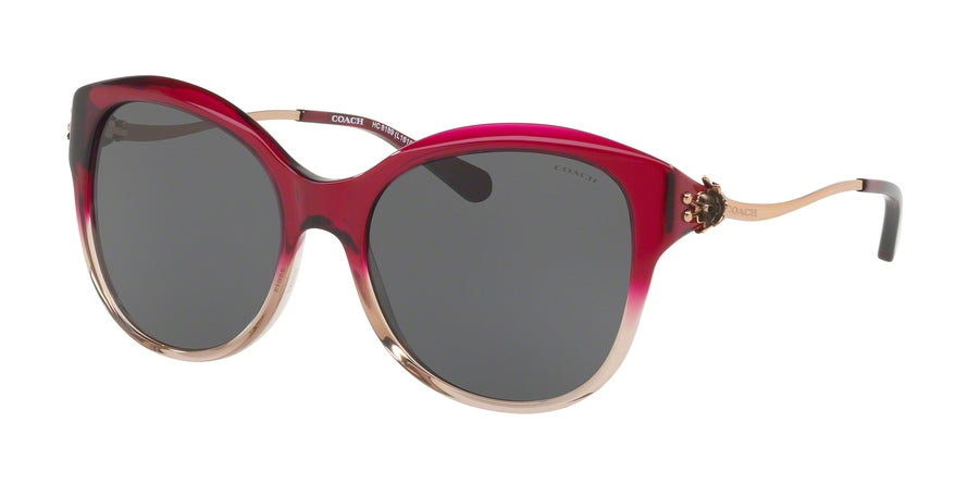 Coach HC8189F Cat Eye Sunglasses  547387-RED SAND GRADIENT 55-17-140 - Color Map red