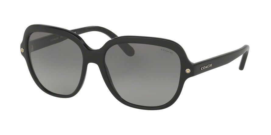 Coach HC8192F Square Sunglasses  542011-BLACK/BLACK GUNMETAL SIG C 56-16-140 - Color Map black