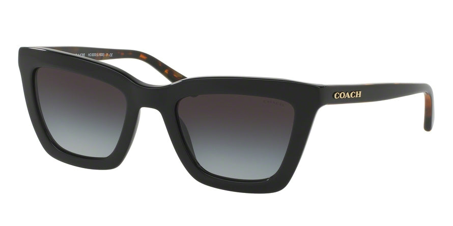 Coach L1630 HC8203 Square Sunglasses  544211-BLACK/ BLACK TORTOISE 54-22-140 - Color Map black