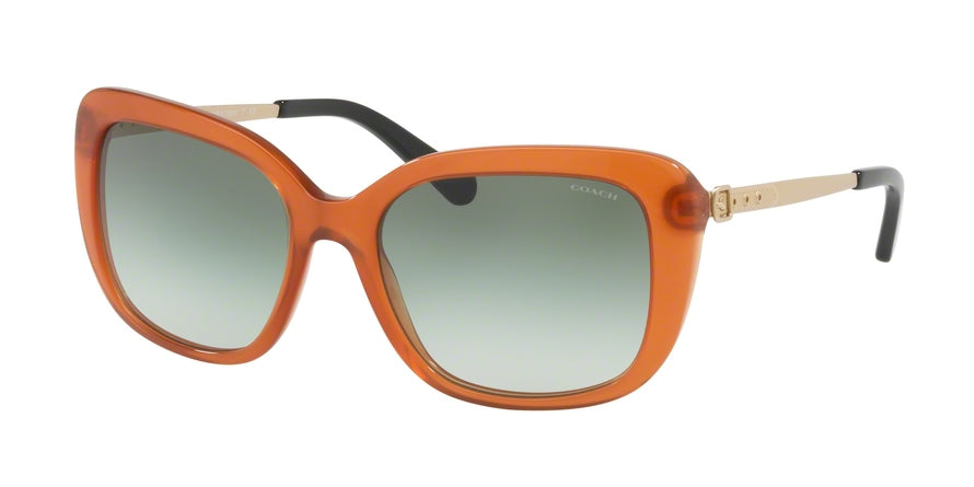 Coach L1004 HC8229 Square Sunglasses  55028E-AMBER 55-18-140 - Color Map amber