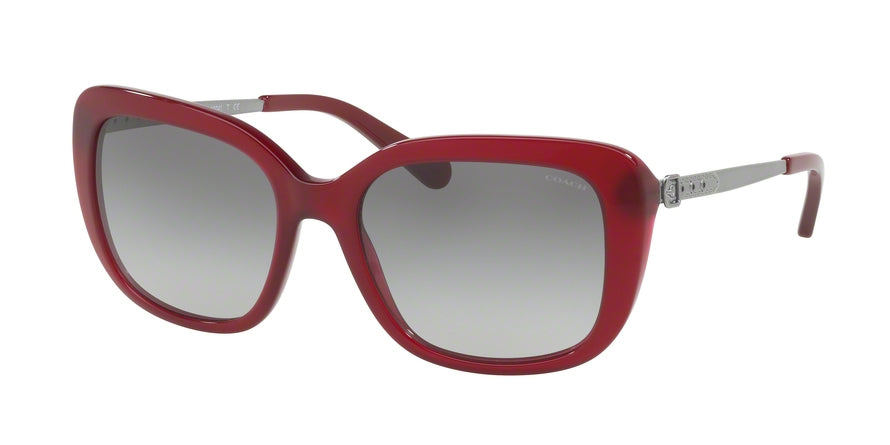 Coach L1004 HC8229 Square Sunglasses  550311-AUBERGINE 55-18-140 - Color Map aubergine