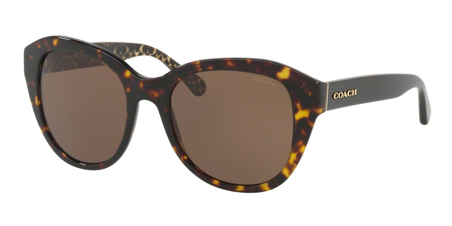 Coach L1009 HC8231F Irregular Sunglasses  550773-DARK TORTOISE 54-19-140 - Color Map tortoise