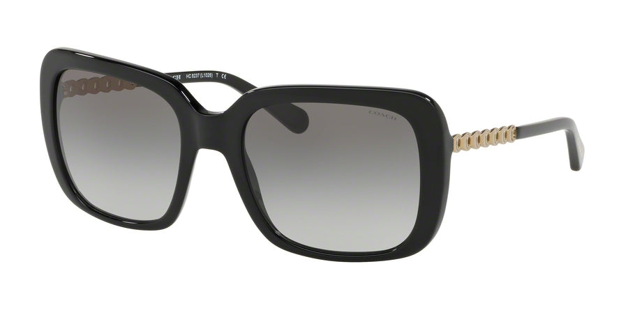 Coach L1027 HC8237F Square Sunglasses  500211-BLACK 57-20-140 - Color Map black