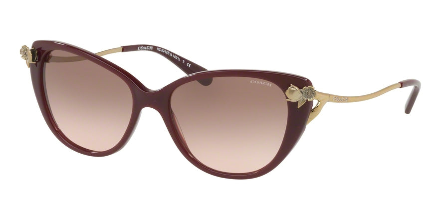 Coach L1022 HC8242BF Cat Eye Sunglasses  552011-OXBLOOD 56-16-140 - Color Map red