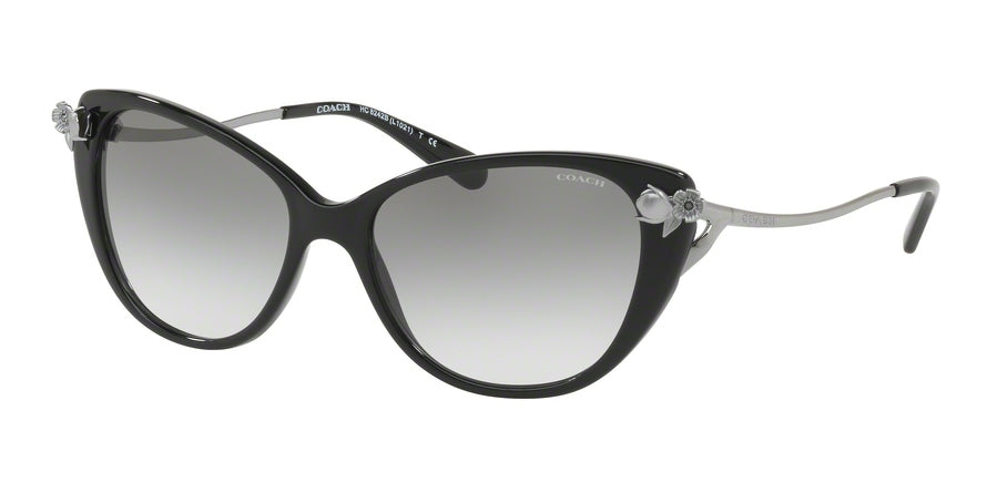 Coach L1021 HC8242B Cat Eye Sunglasses  50028E-BLACK 55-16-135 - Color Map black