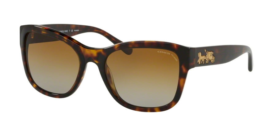 Coach L1046 HC8243F Square Sunglasses  5417T5-DARK TORT 55-19-140 - Color Map tortoise