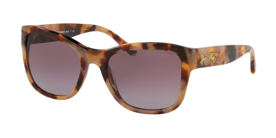Coach L1046 HC8243F Square Sunglasses  55298H-HONEY TORT 55-19-140 - Color Map tortoise