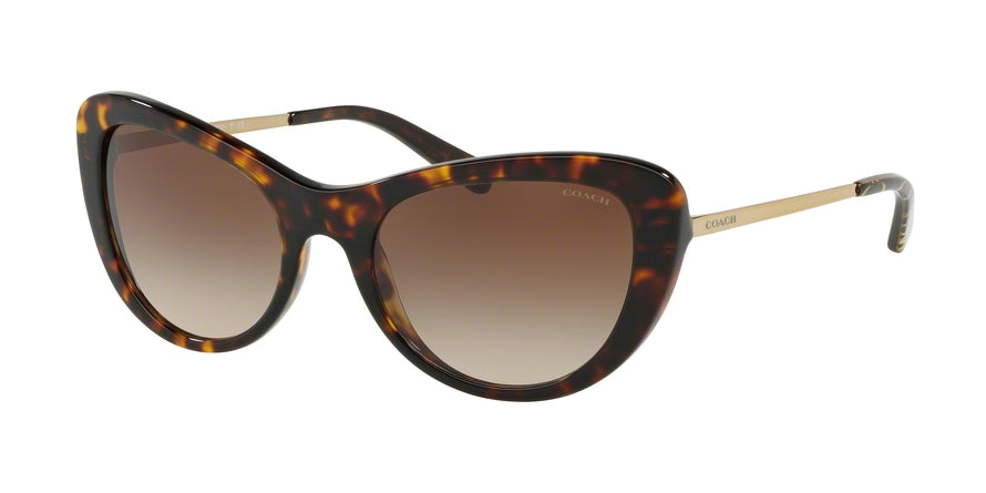 Coach L1039 HC8247 Cat Eye Sunglasses  541713-DARK TORT 53-19-140 - Color Map tortoise