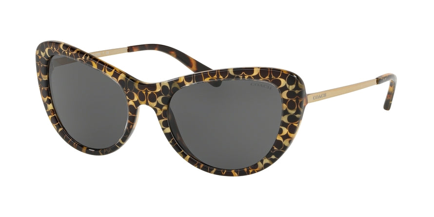 Coach L1039 HC8247 Cat Eye Sunglasses  551987-SPOTTY TORT SIG C OUTSIDE 53-19-140 - Color Map tortoise