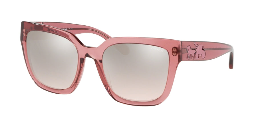 Coach L1050 HC8249F Square Sunglasses  55278Z-TRANS PINK 53-21-140 - Color Map pink