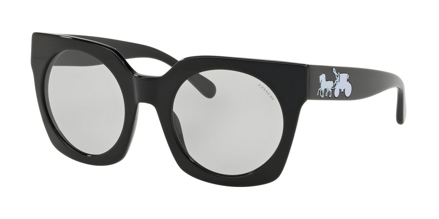 Coach L1047 HC8250 Irregular Sunglasses  500287-BLACK SOLID 51-23-140 - Color Map black