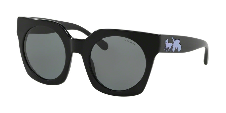 Coach L1047 HC8250 Irregular Sunglasses  500387-BLACK 51-23-140 - Color Map black