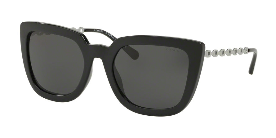 Coach L1064 HC8258U Square Sunglasses  500287-BLACK 56-21-140 - Color Map black