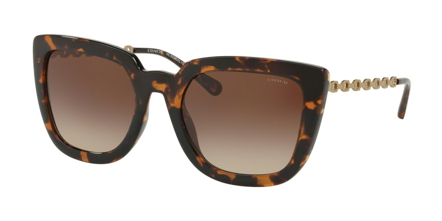 Coach L1064 HC8258U Square Sunglasses  512013-DARK TORTOISE 56-21-140 - Color Map tortoise