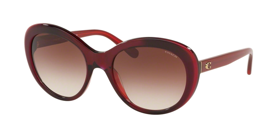 Coach L1061 HC8259 Oval Sunglasses  553213-BERRY LAMINATE 54-19-140 - Color Map berry