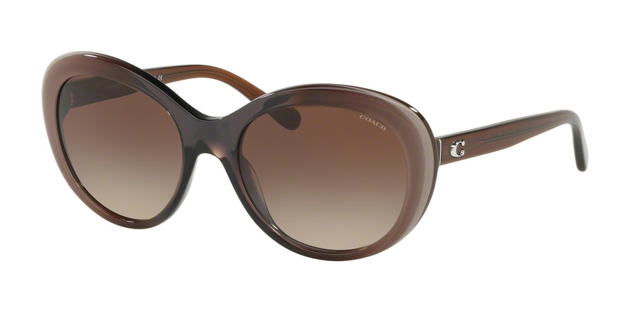 Coach L1061 HC8259 Oval Sunglasses  553413-TAUPE LAMINATE 54-19-140 - Color Map multicolor