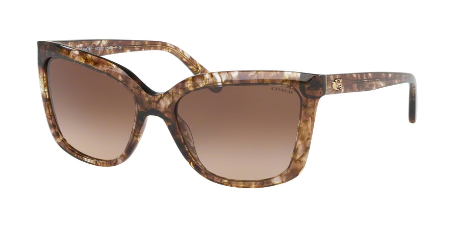 Coach L1059 HC8261 Square Sunglasses  556274-BROWN TORTOISE 56-18-140 - Color Map brown