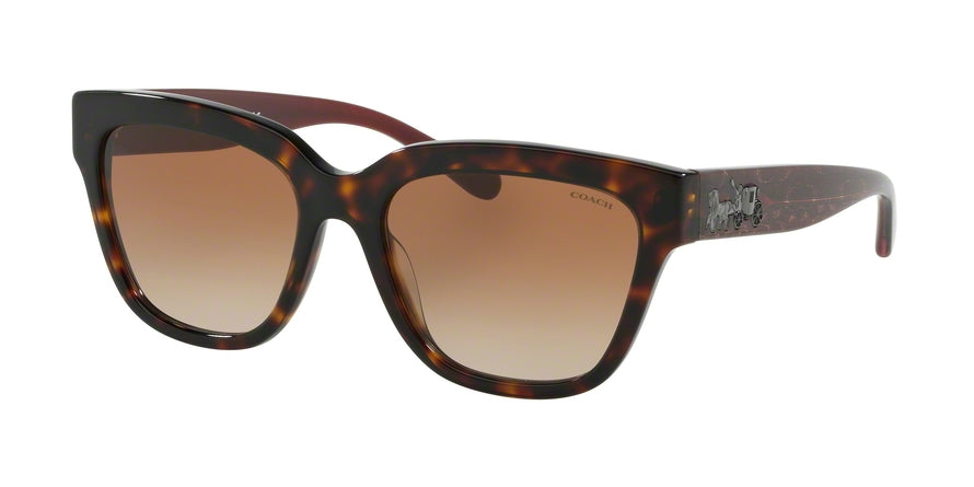 Coach L1076 HC8262F Square Sunglasses  512013-TORTOISE 55-18-140 - Color Map tortoise
