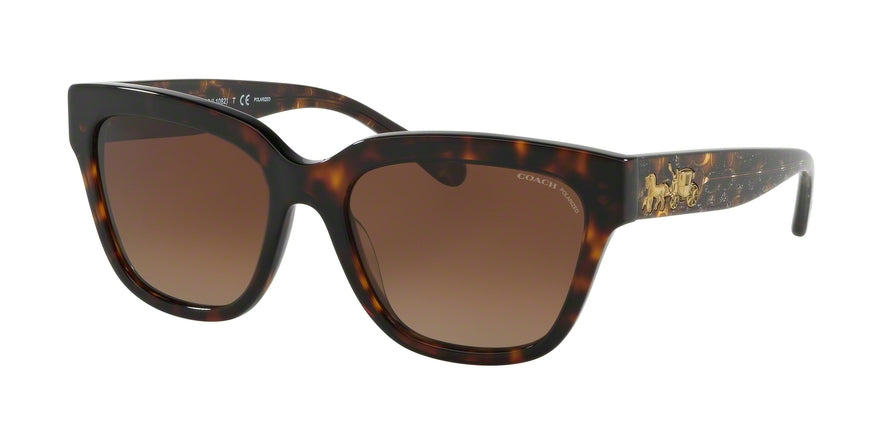 Coach L1076 HC8262F Square Sunglasses  5120T5-TORTOISE 55-18-140 - Color Map tortoise