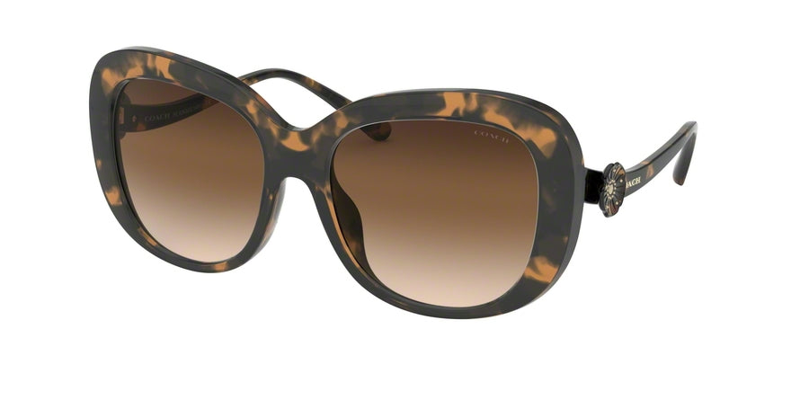Coach L1091 HC8263U Square Sunglasses  512013-DARK TORTOISE 55-17-140 - Color Map havana